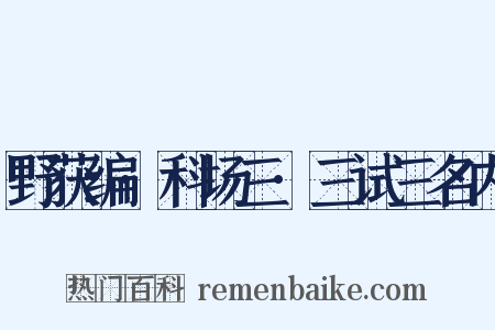 野获编·科场三·三试三名内是什么意思的图片